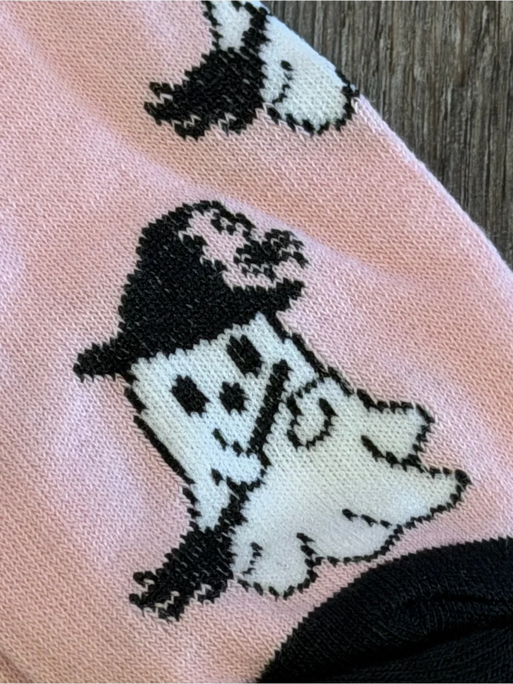 Crew Socks - Pink Ghost Patterned Women's Socks